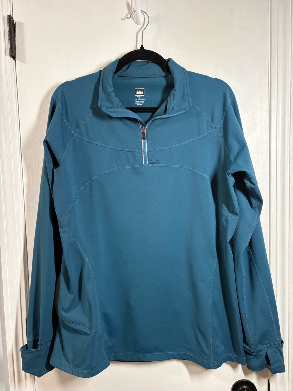 REI Teal Blue Half-Zip Performance Pullover